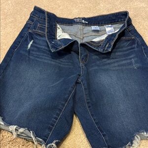 Time and Tru Dark Blue Denim Bermuda Shorts